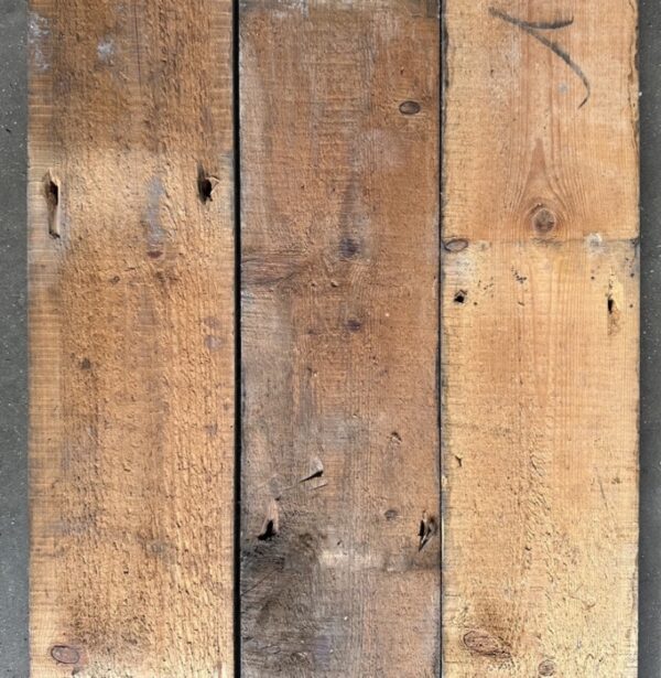 Reclaimed 130mm floorboards (rear of boards)