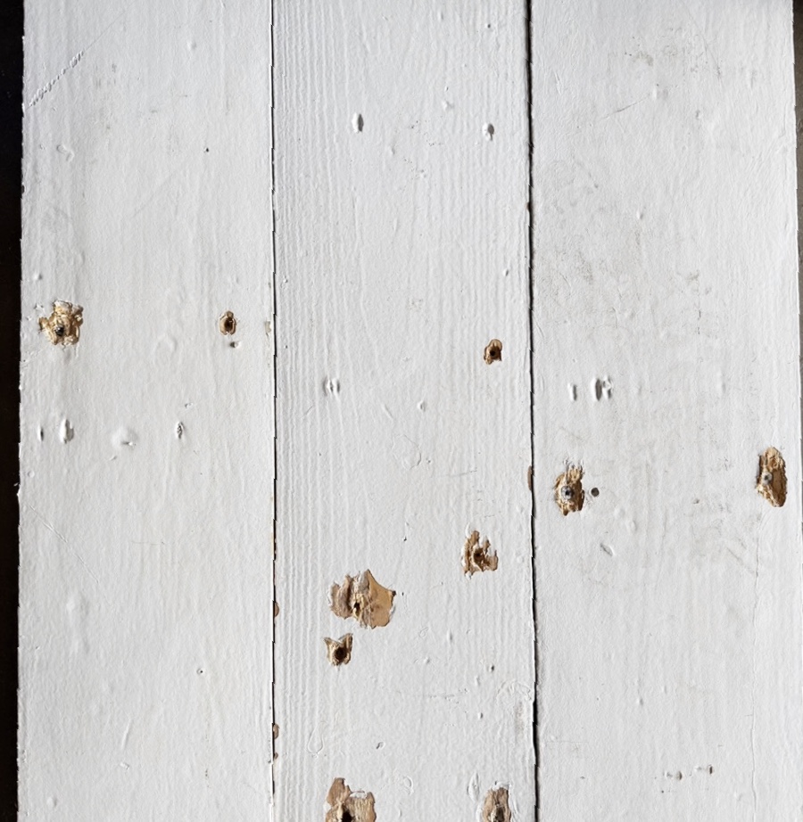 Reclaimed 160mm floorboard (painted side)