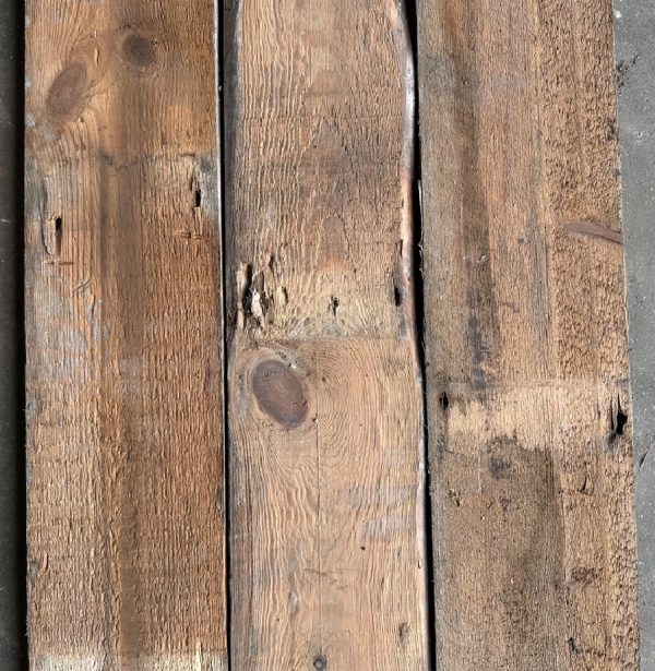 Reclaimed 135mm floorboards (rear of boards)