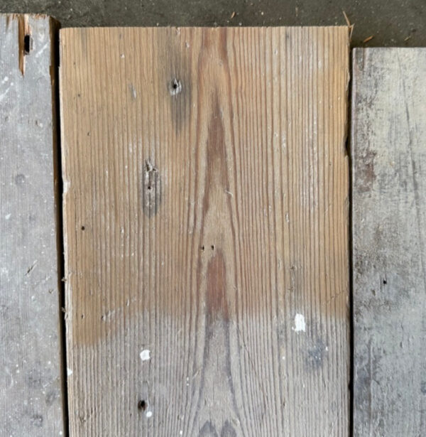 Reclaimed 145mm floorboard (lightly sanded section)