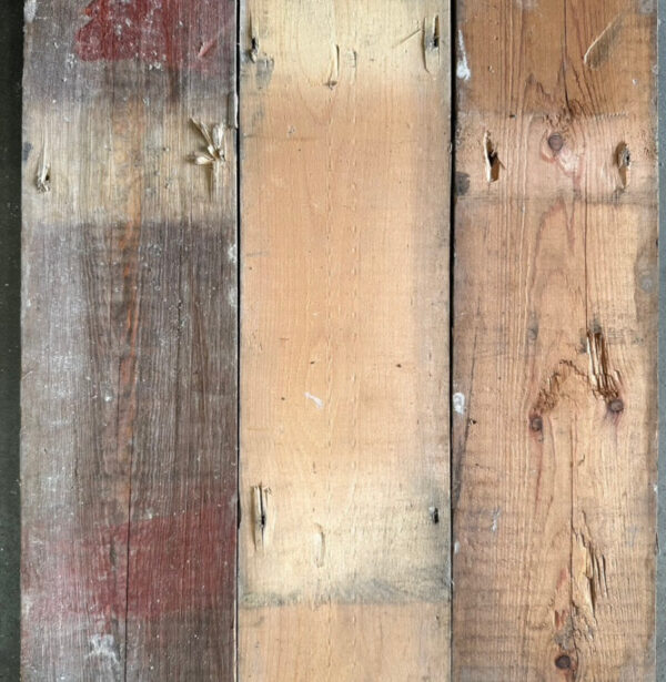 Reclaimed 120mm floorboards (rear of boards)