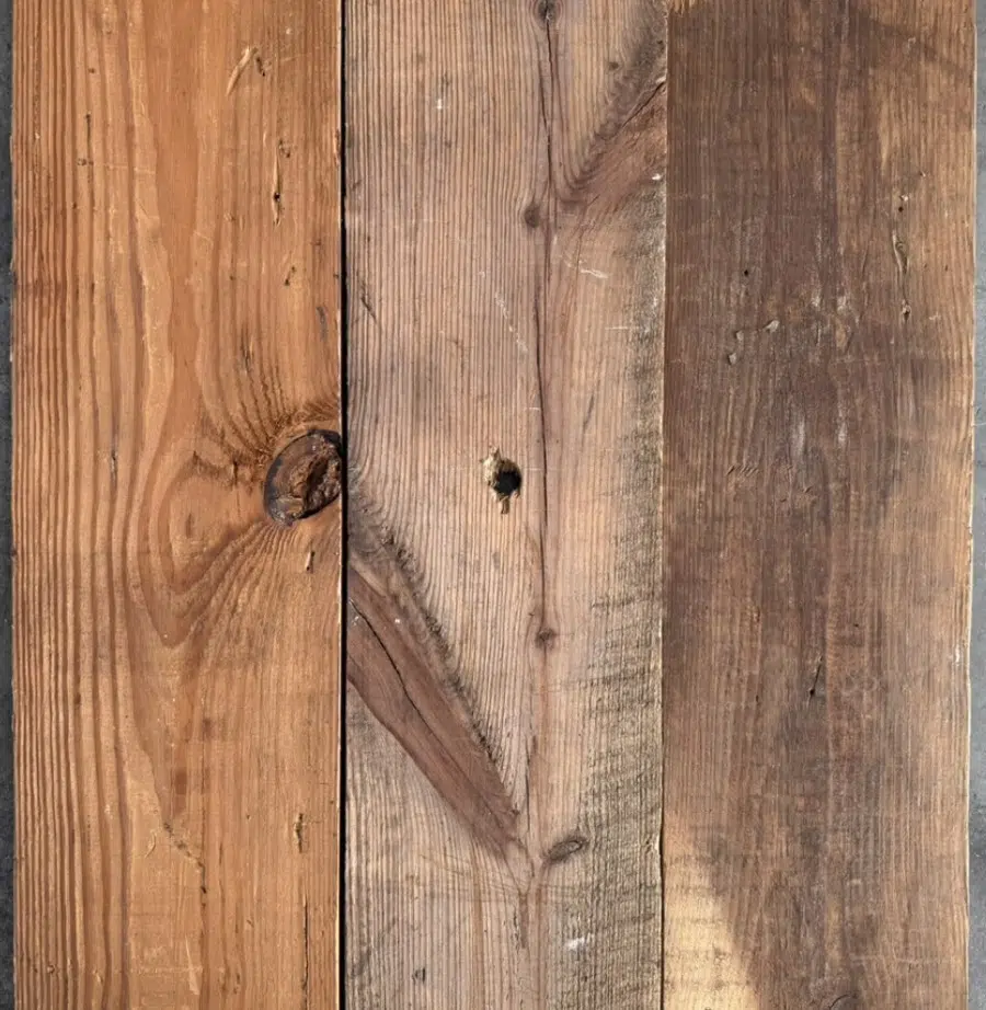 185mm re-sawn reclaimed boards (rear of boards)